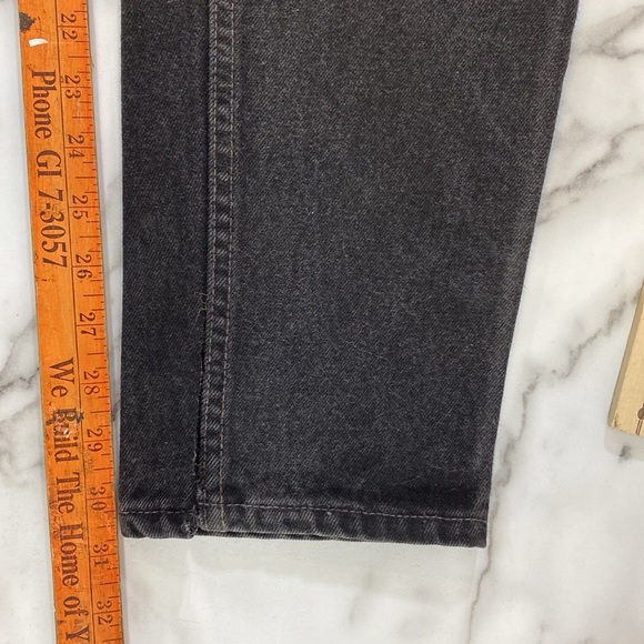 Levi's 551 Vintage 90s Jeans Womens Size 12 Medium Black Relaxed Fit Tapered Leg - Picture 7 of 13